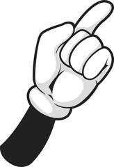 Fototapeta premium Pointing index finger hand gesture calling someone
