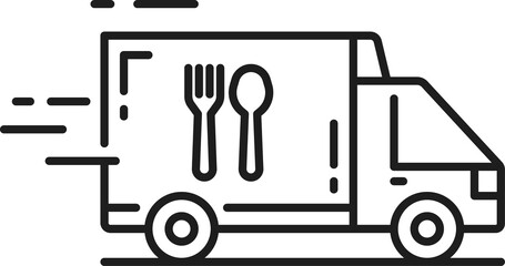 Truck van online food order quick express delivery © Vector Tradition