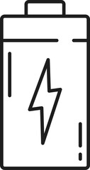 Thunder bolt lighting power battery outline sign