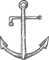 Anchry anchor object, Mariners Cross isolated icon