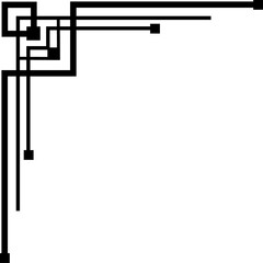 Decorative corner frame border art deco elements © Vector Tradition