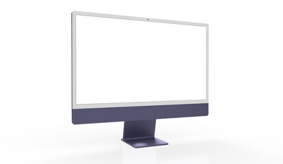 Mockup of modern desktop computer isolated