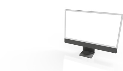 Mockup of modern desktop computer isolated