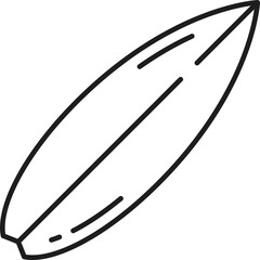 Olive leaf thin line silhouette isolated herb icon