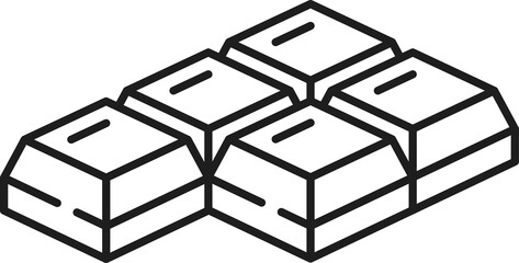 Choco bar isolated piece of Switzerland chocolate