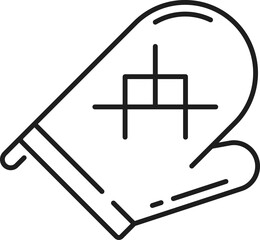 Bakery heat protection mitten, mit to hold hot