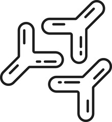 Microorganism bifidobacterium probiotics line icon