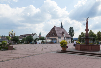 Main square in Freudenstadt, Black Forest, Germany