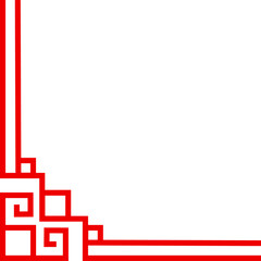 Corner of frame, fancy oriental asian decoration