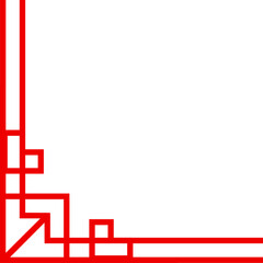 Corner of frame, japanese oriental asian filigree