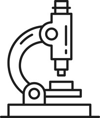 Bio microscope research equipment isolated icon