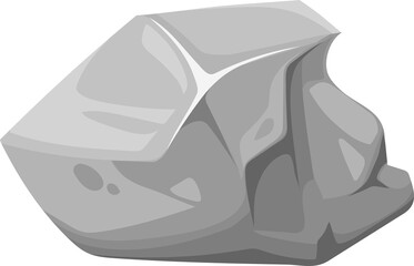 Gray boulder mountain block isolated granite stone © Vector Tradition