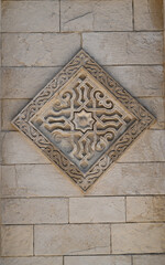 An extremely beautiful motif of Islamic architecture engraved in stone