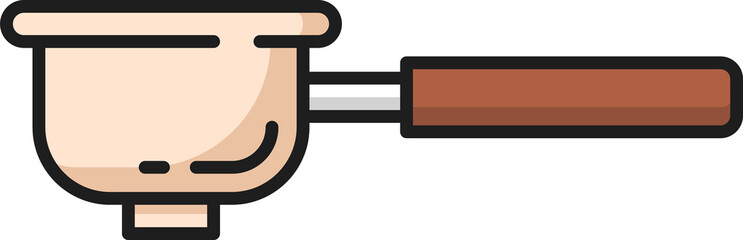 Coffee spoon scoop with handle and ground powder