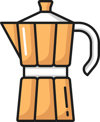 Geyser coffee maker, hot drink brewing kettle pot