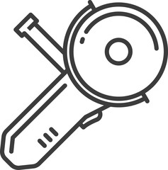 Side or disc, angle grinder isolated handheld tool