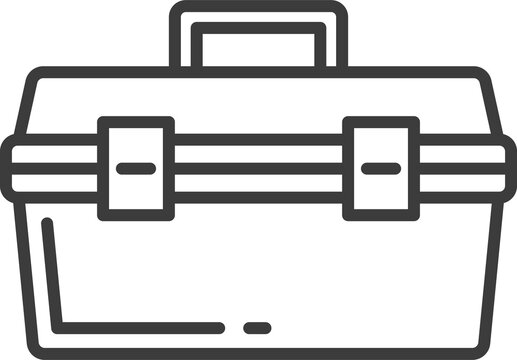 recommend clip art: Toolbox with instruments isolated tool kit box