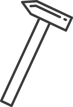 simple black hammer icon clip art preview