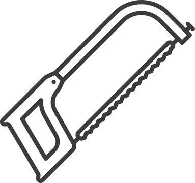 recommend clip art: Handyman plywood tool outline icon, carpenter saw