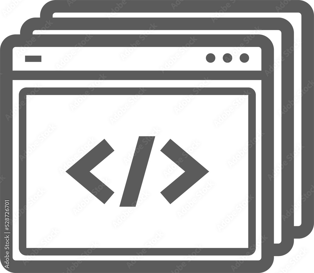 Poster Template of website pages isolated browser windows