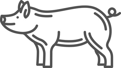 Pig Chinese horoscope sign New Year animal linear