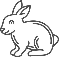 Rabbit zodiac Chinese horoscope animal line art
