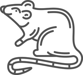 Chinese horoscope zodiac mouse rat CNY linear sign