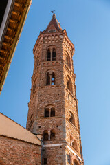 Fototapeta na wymiar Badia Fiorentina abbey and church in Florence, Italy