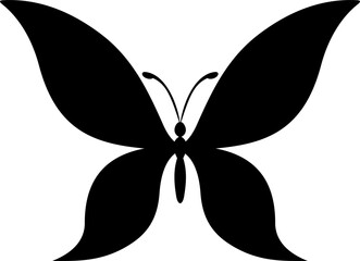 Butterfly silhouette, monarch machaon, swallowtail