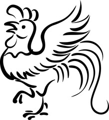 Rooster zodiac symbol of New Year horoscope animal