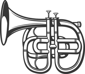 Cornet brass instrument French horn trumpet icon