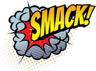 Smack comics pop art half tone cartoon bubble
