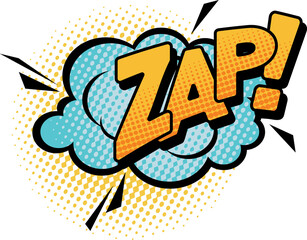 Zap pop art comic bubble isolated vector icon © Vector Tradition