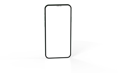 Modern glass smartphone hanging over the table