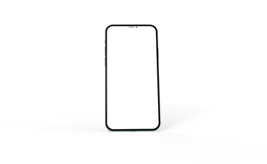 Modern glass smartphone hanging over the table