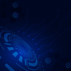 Technology background Hi-tech communication concept innovation abstract background vector illustration perspective view. Abstract circle digital.Vector abstract futuristic background.Technology concep