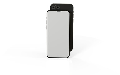 realistic smartphone template mockup for user experience presentation. Stylish concept design for websites, applications and landing pages.