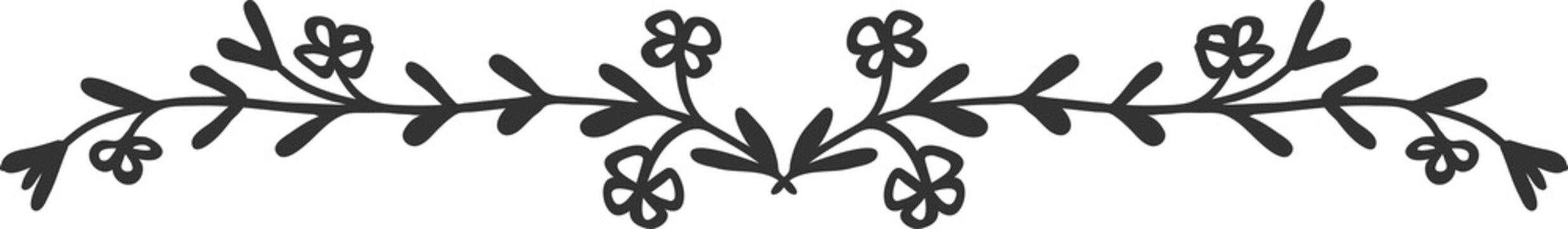 Border, flourish vintage scroll or floral filigree