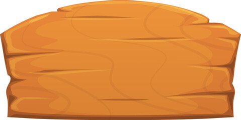 Empty wooden announcement board isolated plaque