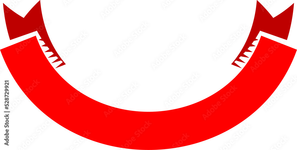 Canvas Prints curved satin banner arch shape flat design isolate