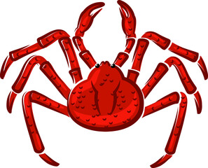 Crab vector isolated marine crustacean animal icon