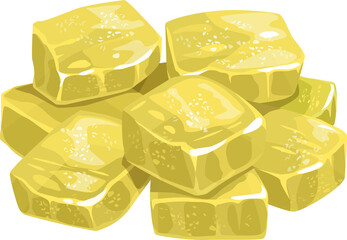 Dried watermelon peels vector icon, healthy snack