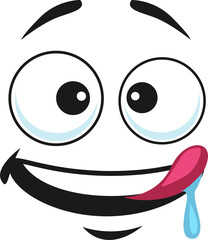 Obraz premium Cartoon face isolated vector icon, smiling emoji