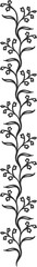 Vertical line or underline with floral ornament