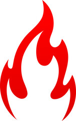 Fire, bonfire isolated vector icon, red flame
