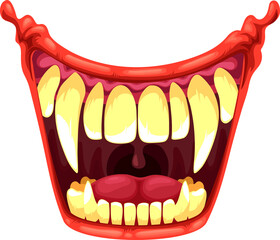Vampire mouth monster maw roar or yell vector icon © Vector Tradition