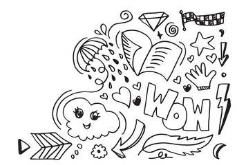 Hand drawn creative art doodle design concept, business concept illustration and it can also be for wall graffiti art.