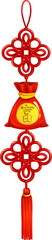 Chinese lucky knot icon, China Lunar New Year