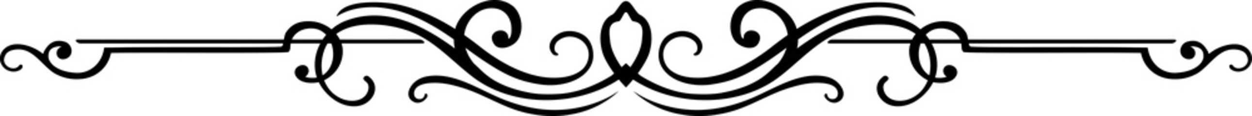 Floral chapter divider isolated separator icon