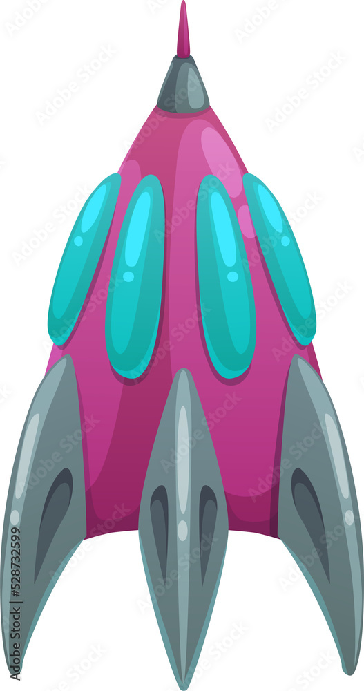 Poster cosmic space ship isolated outer-space rocket icon
